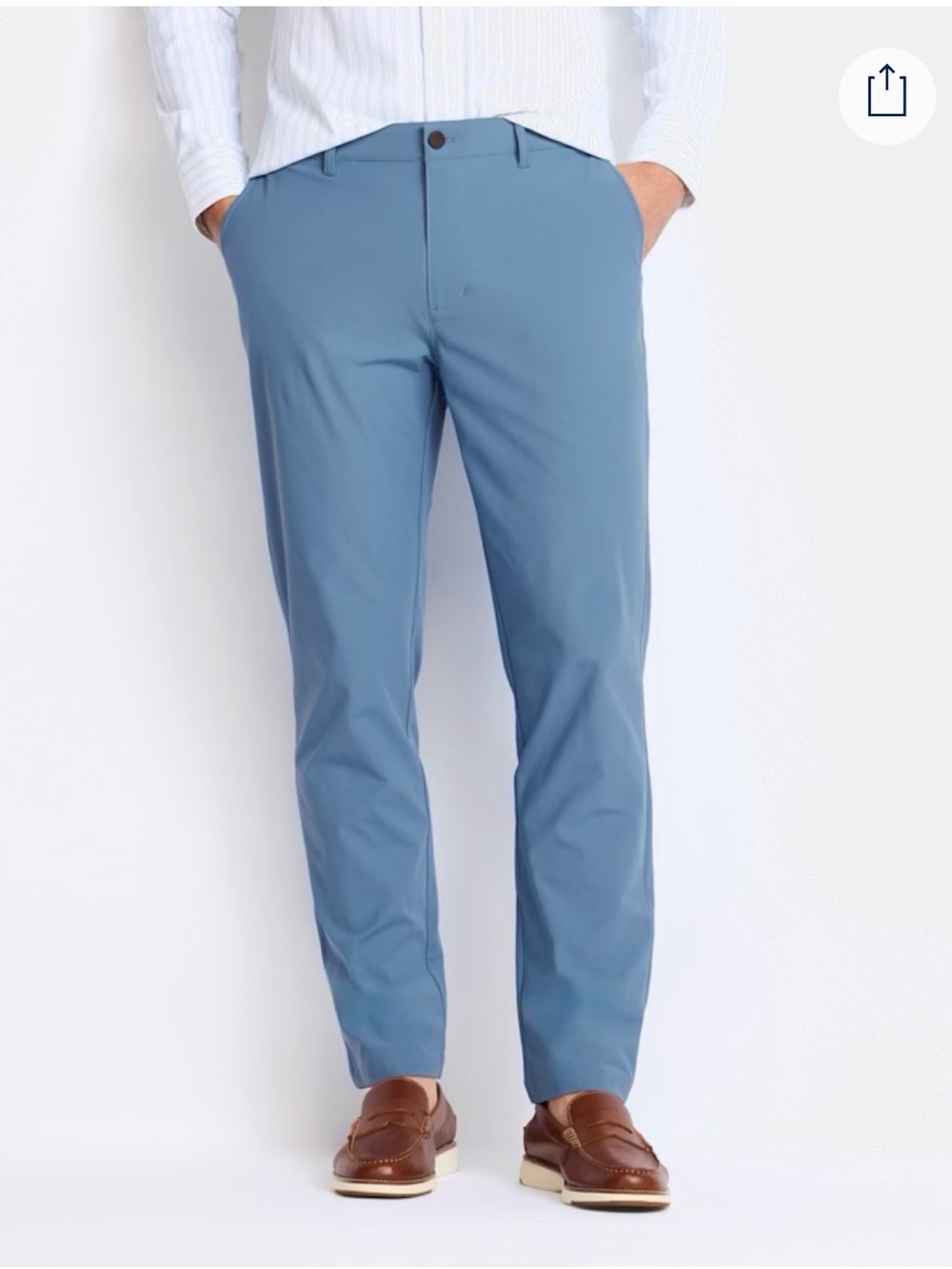 01.Algo WarpTech Commuter Athletic Fit Trouser | Blue Men’s Pant